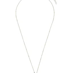 Accessorize London Silver-Plated R Initial Necklace image 4