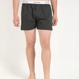 calvin klein jeans Calvin Klein Underwear Green Mid Rise Logo Slim Fit Boxer-picture-22