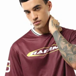 Bewakoof Red Relaxed Fit Printed T-Shirt image 4