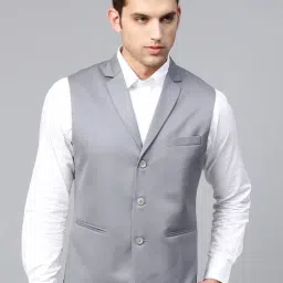 ManQ Grey Sleeveless Waistcoat-picture-19