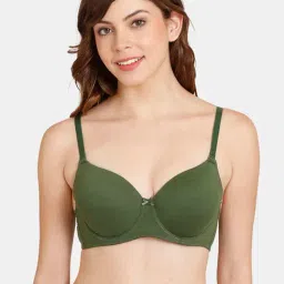 Rosaline by Zivame Green Under Wired Padded T-Shirt Bra-image-54