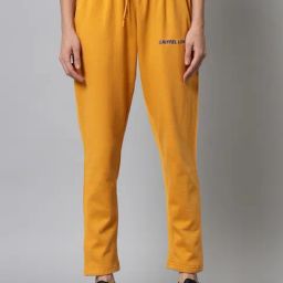 GRIFFEL Yellow Printed Track Pants-picture-34
