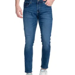 Spykar Blue Cotton Slim Fit Jeans-image-36