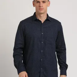 Turtle Blue Cotton Regular Fit Printed Shirt-image-34