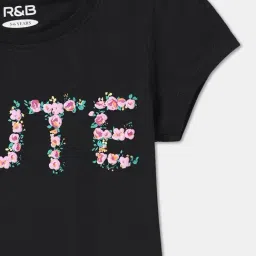 R&B Kids Black Graphic Regular Fit Top image 3