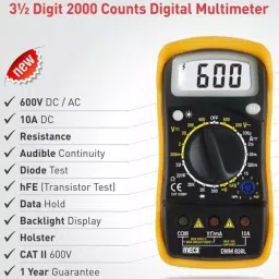 VMTRONIX Digital Multimeter 2000 Counts 600 V AC/DC upto 10 Amp, DMM-830L image 2