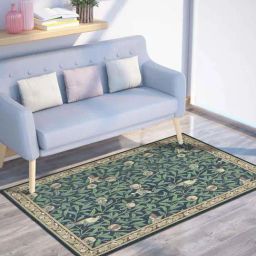 Presto Green & Blue Polyester Washable Carpet-picture-34