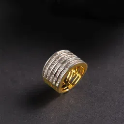 Priyaasi Gold-Plated American Diamond Studded Finger Ring-picture-12