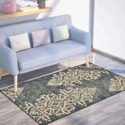Presto Grey & Beige Polyester Washable Carpet-picture-26