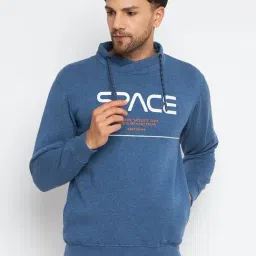Duke Denim Blue Regular Fit Printed Sweatshirt-image-10