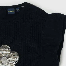 Juniors by Lifestyle Kids Navy Embellished Regular Fit Sweater image 4