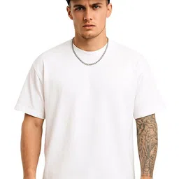 SONIBROS Men Solid Round Neck Oversized T-shirt-picture-34