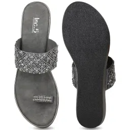 Inc.5 Women's Pewter Toe Ring Wedges image 4