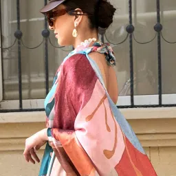 Saree Mall Multi Printed Sarees With Unstitched Blouse image 4