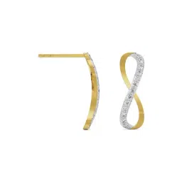 Emori 14k Yellow Gold & Diamond Infinity Stud Earrings image 3