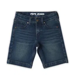 Pepe Jeans Kids Dark Blue Solid Denim Shorts-picture-20
