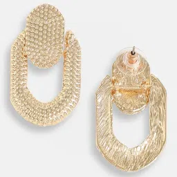Sohi Gold Plated Designer Casual Drop Earrings image 4