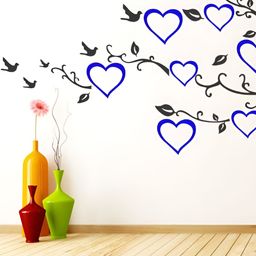 LANSTICK Black & Blue Printed Splash Proof Wall Sticker-picture-28