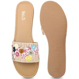 Inc.5 Women's Gold Ethnic Sandals image 4