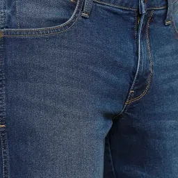 Wrangler Dark Blue Slim Fit Low Rise Jeans image 4