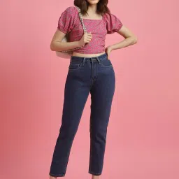 Forever 21 Blue Cotton Regular Fit Mid Rise Jeans image 4