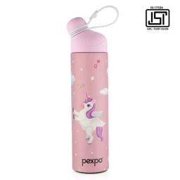 Pexpo Pink Unicorn Stainless Steel Vacuum Insulated Water Bottle (500ml)-picture-4