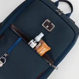 Scarters Navy Blue Textured Large Backpack image 4