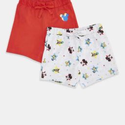 Pantaloons Baby Kids Red & White Cotton Printed Mickey Shorts-picture-20