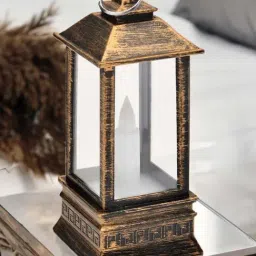 @home Nilkamal Gold Plastic Elegance Decorative Hanging Lantern-picture-12