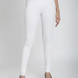 R&B White Cotton Leggings-picture-19