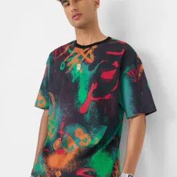 The Souled Store Multi Loose Fit Printed T-Shirt-picture-21