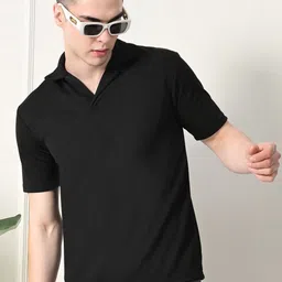 Genzy Men Solid Polo Collar T-shirt-image-12
