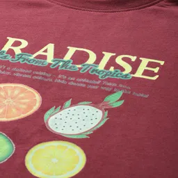 HERE&NOW Printed Relaxed Pure Cotton T-shirt image 5