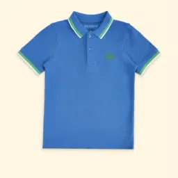 Pantaloons Junior Cobalt Blue Cotton Regular Fit Polo T-Shirt-picture-33