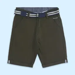 Pantaloons Junior Olive Cotton Regular Fit Shorts-picture-29