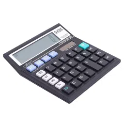Saya Check and Correct Basic Desktop Calculator Black Plastic 9.5 cm LCD Solar & Battery Power Source for Office & Collage Use, SY-C512GT2-picture-45