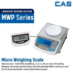 CAS Digital Weighing Scale Blue Backlight LED Display 600 g ABS, MW-P 3000 image 4