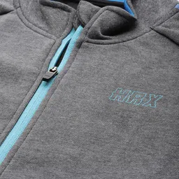 HRX By Hrithik Roshan Lifestyle Men Charcoal Rapid-Dry Colourblock Sweatshirts image 5