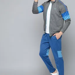 HRX By Hrithik Roshan Lifestyle Men Charcoal Rapid-Dry Colourblock Sweatshirts image 3