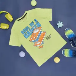 Pantaloons Junior Kids Green Cotton Printed T-Shirt-picture-22