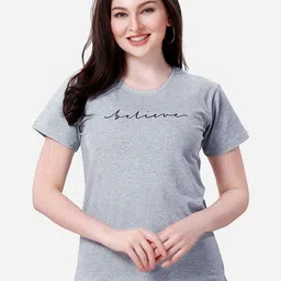 Lenissa Women Typography Raw Edge T-shirt-picture-16