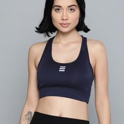 Alcis Navy Blue Non-Wired Lightly Padded 360 Degree Support Workout Bra ECWBTAW2000311-picture-43