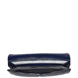 Gio Collection Navy Polyester Solid Sling Handbag image 3