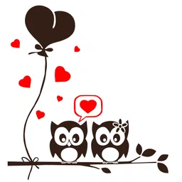Wallstick Loving owl wallstickers-picture-22