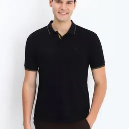 Allen Solly Men Solid Polo Collar Cotton T-shirt-picture-13