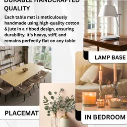 ROUGH ROAD STORE Set Of 6 Cotton Printed Round Table Placemat image 4