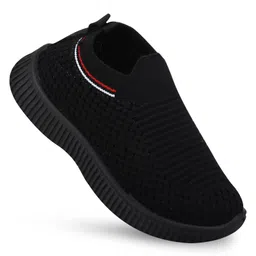KATS Mesh Detailed Slip On Shoes - Black image 4