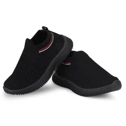 KATS Mesh Detailed Slip On Shoes - Black image 5