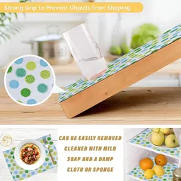 Kuber Industries Green Set of 2 Water Resistant Shelf Liner Organisers image 2