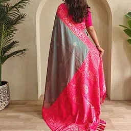 Mameraa Woven Design Zari Art Silk Saree image 2